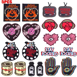Parche bordado termoadhesivo corazón punk – Terror para coser o planchar