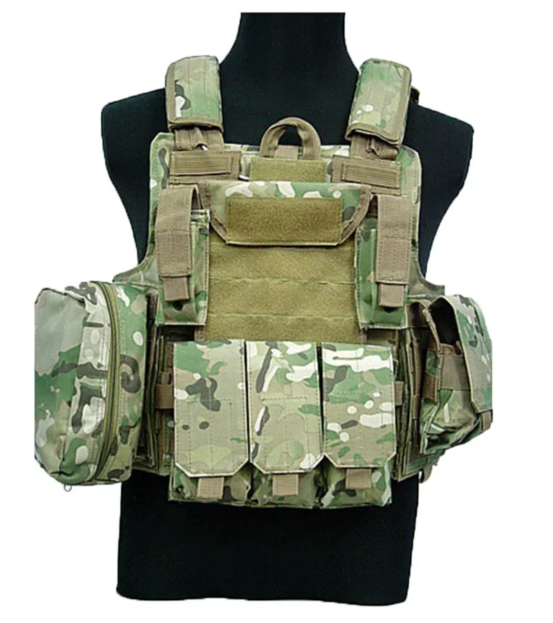Chaleco táctico FG de camuflaje Molle CIRAS, chaleco de combate Airsoft, bolsa para revistas, portador de placa de armadura liberable, chalecos de ataque, equipo