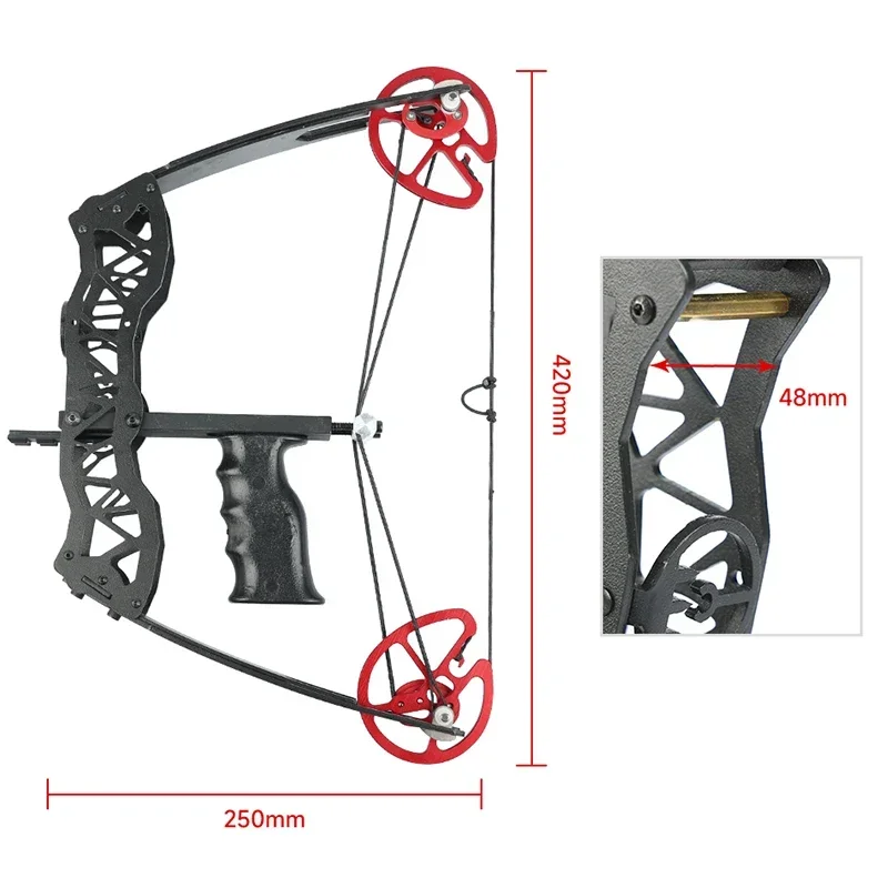 Arcos de polea de Metal para tiro con arco, arco compuesto para mano izquierda y derecha, accesorios universales para arco y flecha, paquete láser, 45-55 libras - imagen 2
