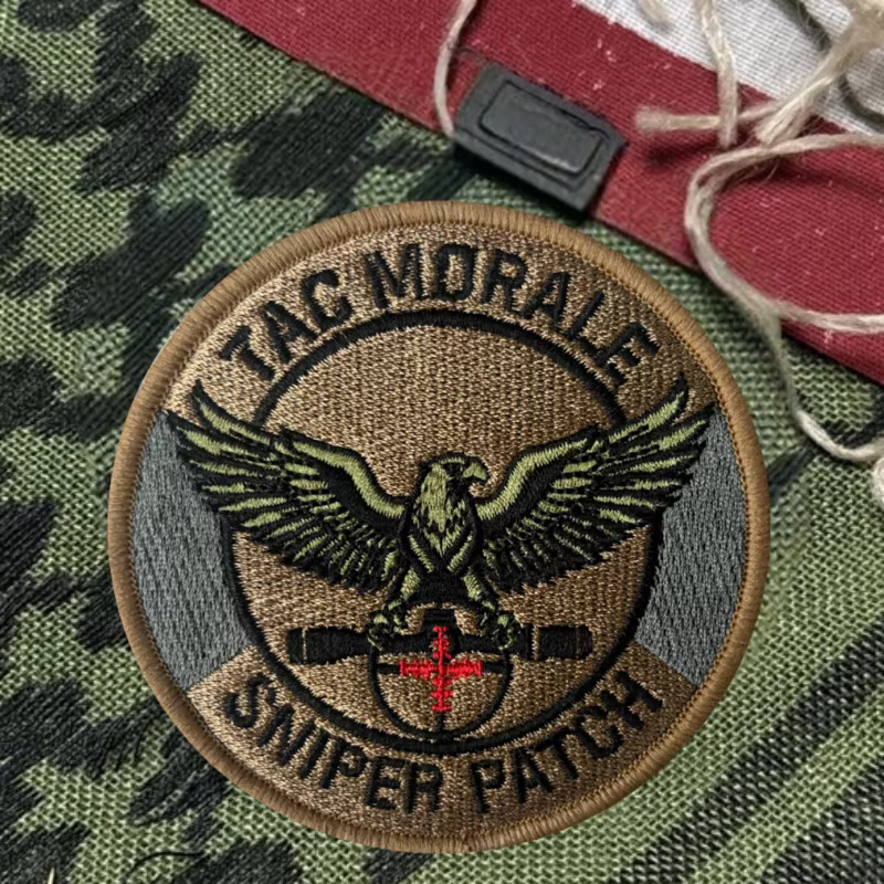TAC MORALE parche táctico bordado Sniper con velcro mochila - imagen 4