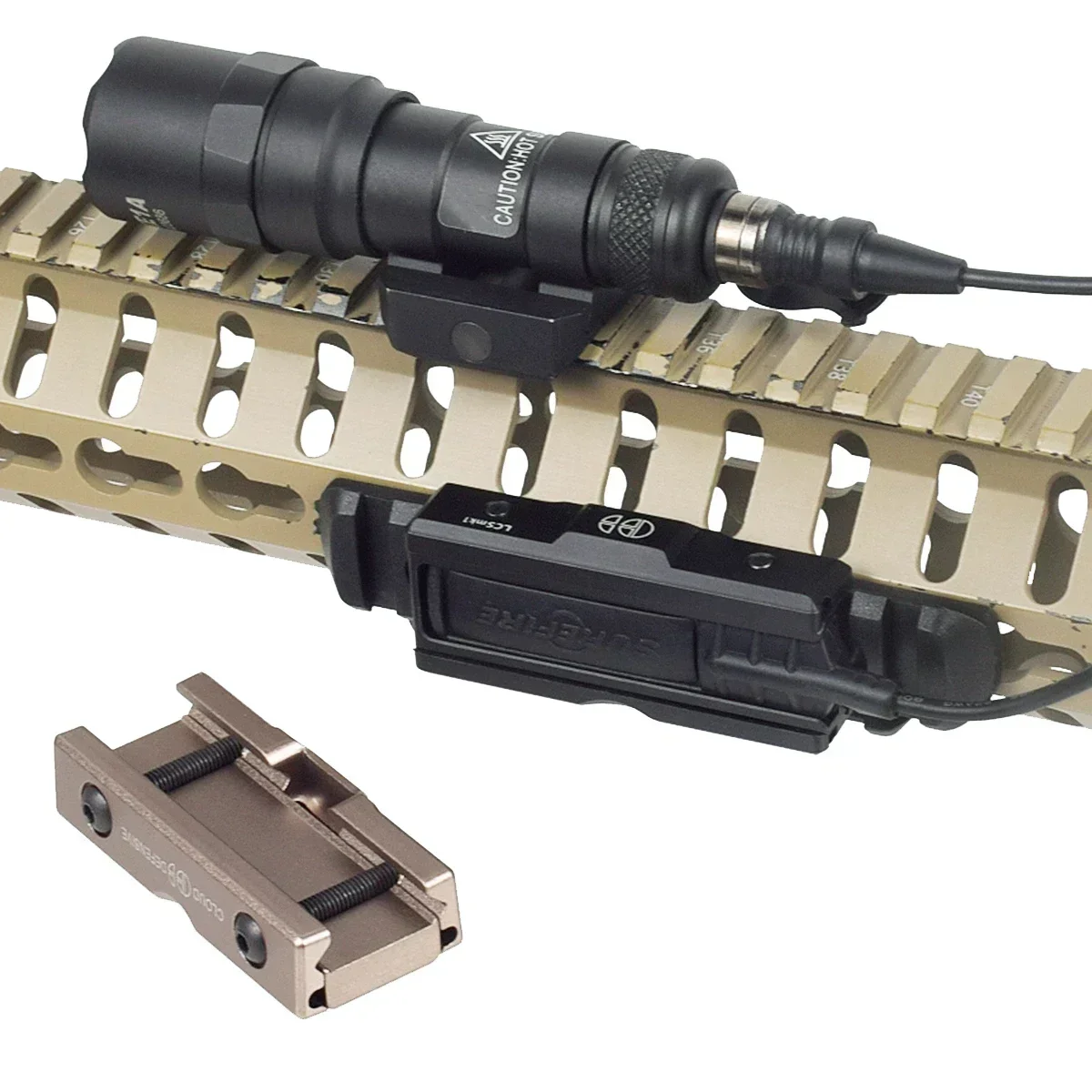 Ranura de montaje de interruptor remoto táctico compatible con SureFire M300 M600 M951 M952 Panel de bolsillo CNC ligero Kit de accesorios para Rifle Mlok Keymod - imagen 2