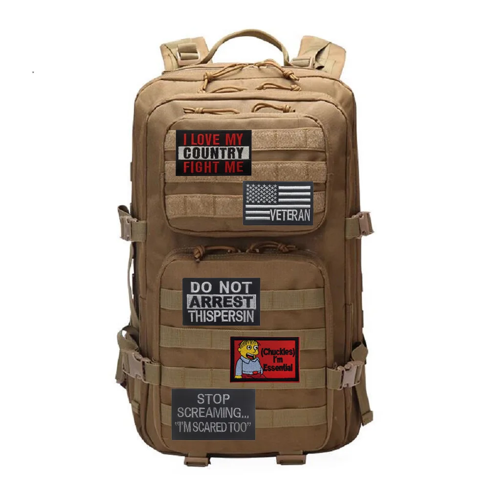 Insignia militar con letras en inglés del Ejército Azul Marino USMC, bordado 3D, código 258, tela para exteriores, brazalete, parches de gancho, gran oferta - imagen 2