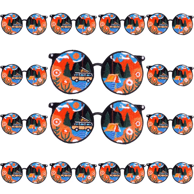 Prajna-Parche bordado de aventuras de montaña, parches para planchar para ropa, DIY, parches de viaje natural, 10 piezas - imagen 2