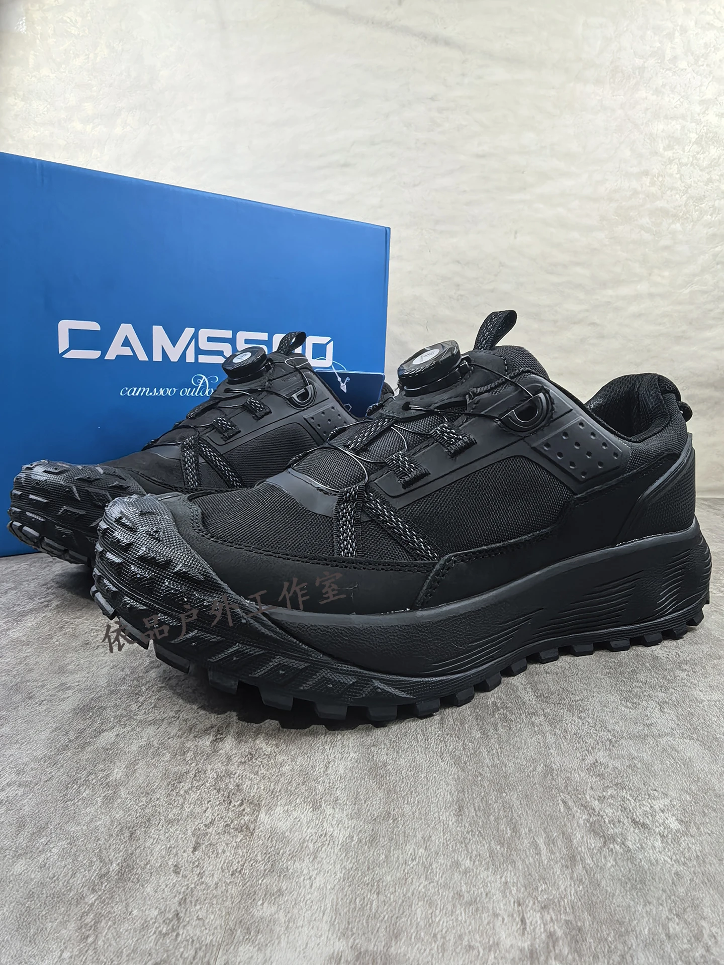 CAMSSOO-zapatos de senderismo impermeables para hombre, calzado deportivo para exteriores, botas ligeras de viaje para trekking, calzado todoterreno, zapatillas informales para correr - imagen 4