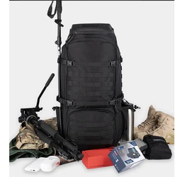 Mochila táctica YAKEDA de gran capacidad de 65L para deportes al aire libre, 1000D, duradera y transpirable, para acampar, senderismo y montaña