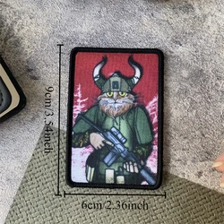 Parche táctico Cat Viking insignia moral velcro para chaleco