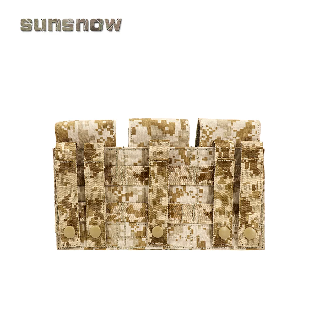 Bolsa de accesorios para chaleco táctico M4, Panel triple Molle AOR1 - imagen 4