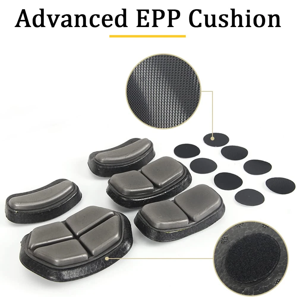 Conjunto de casco táctico con funda de casco de camuflaje & Máscara de malla de cara completa para Airsoft Equipo de tiro de paintball al aire libre Conjunto de casco de caza - imagen 4