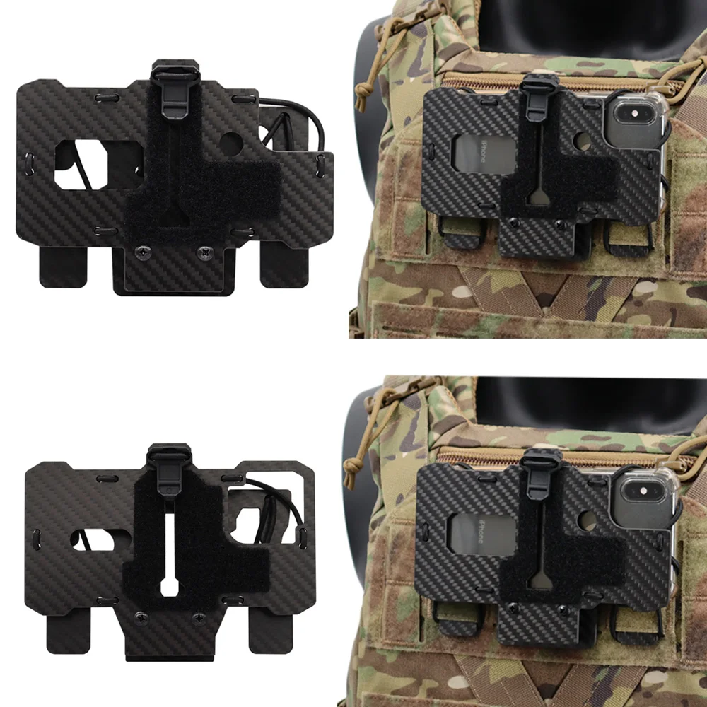 Chaleco táctico para teléfono móvil, bolsa de pecho, funda para mapa, Panel Airsoft Gear, tablero de navegación plegable Molle para exteriores - imagen 5
