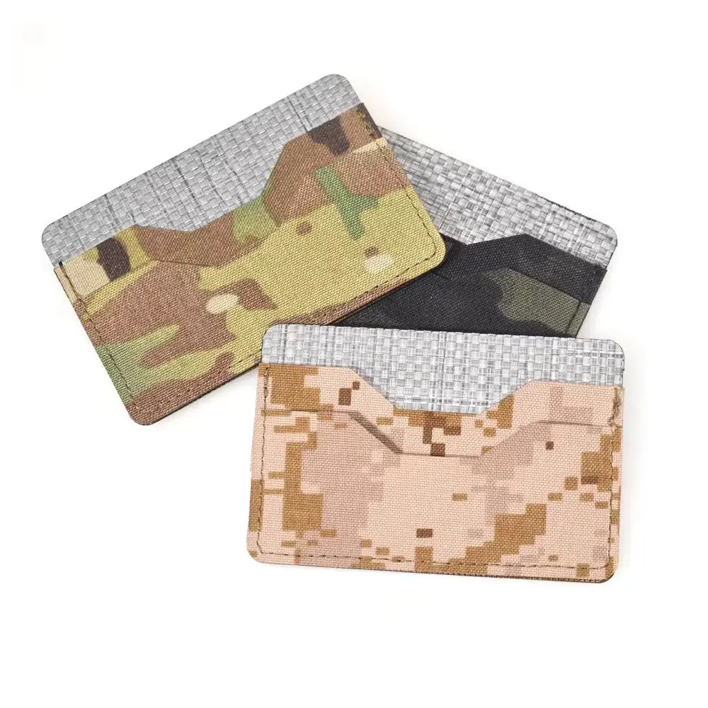 Estuche táctico para tarjetas de identificación, bolsa portátil para tarjetas de crédito, bolsa pequeña con Clip - imagen 3