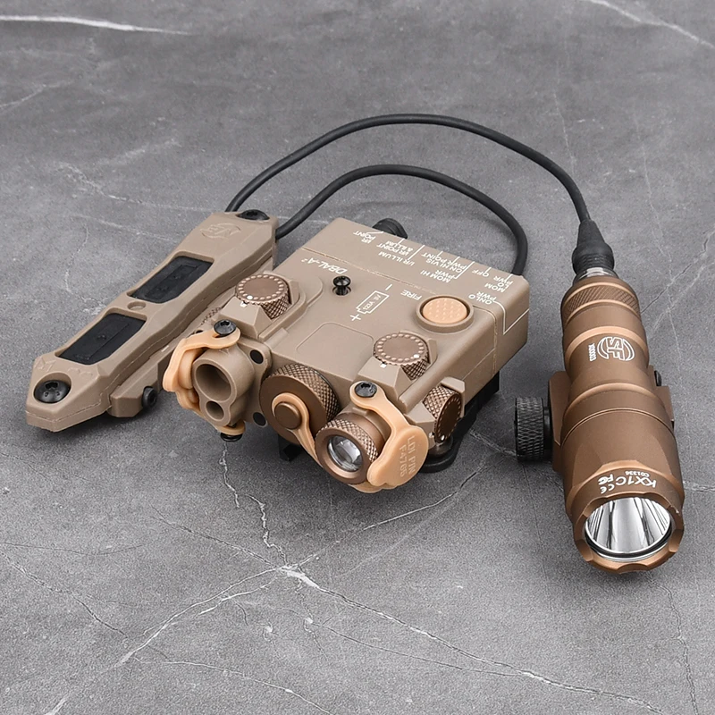 Surefir-potente linterna táctica para Airsoft, Láser de doble Control, DBAL rojo, verde, azul, para caza, M600, M600C, M600U, M300A - imagen 2