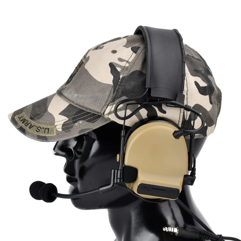 Auriculares tácticos con micrófono PTT Kenwood para tiro deportivo - imagen 4
