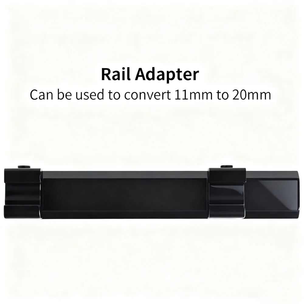 Adaptador de montaje elevador de riel Picatinny de cola de milano de 11mm a 20mm para pistola de aire, alcance de Rifle, montaje de mira de punto rojo, adaptador de riel de 10 ranuras - imagen 5