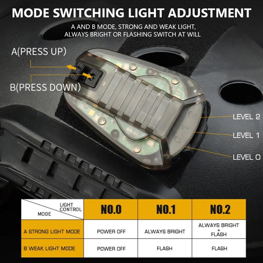 Casco táctico lámpara de mariquita multiusos caza al aire libre Camping supervivencia seguridad luz de señal estroboscópica equipo de casco Airsoft - imagen 3