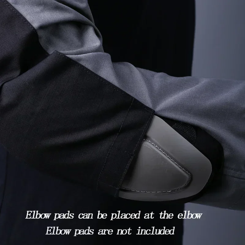 Softair-trajes tácticos, ropa de trabajo, uniforme, camisas de combate con múltiples bolsillos, pantalones Cargo + rodilleras, conjuntos de ropa de caza para hombre - imagen 5