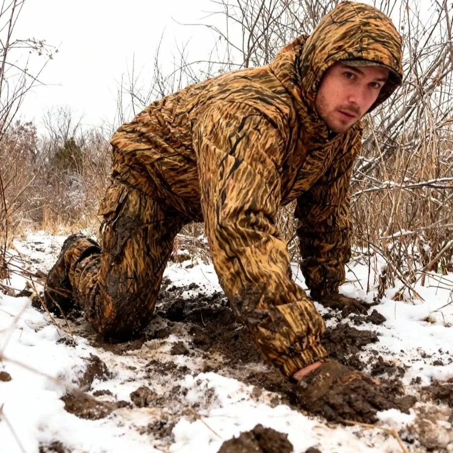 Traje camuflaje hierba otoño-invierno – Caza y pesca exterior - imagen 3