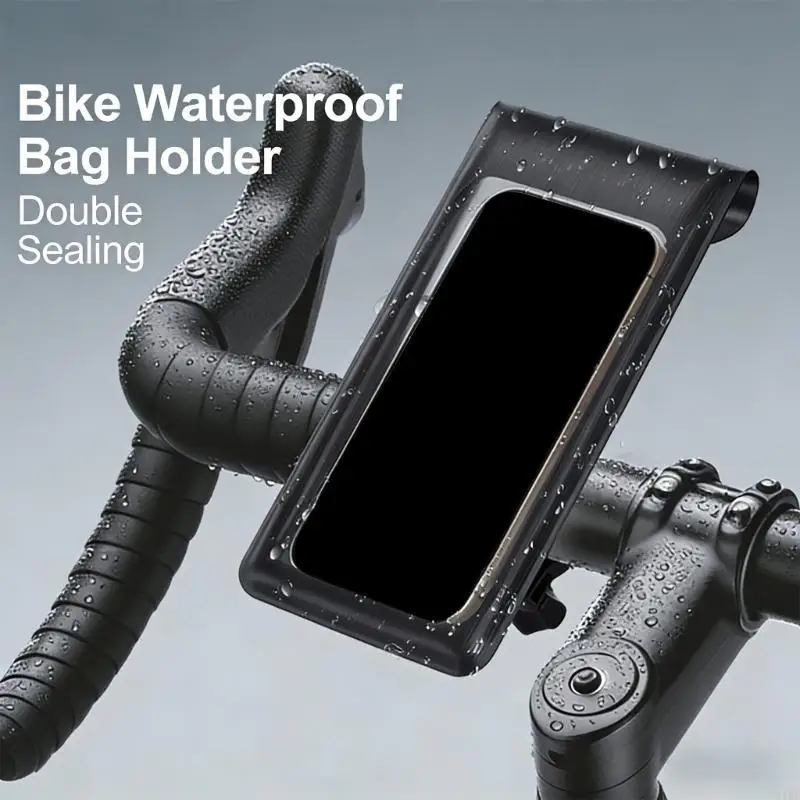 Soporte teléfono para motocicleta, bolsa impermeable, diseño bloqueo antigolpes para sujeción segura en carreteras durante - imagen 2