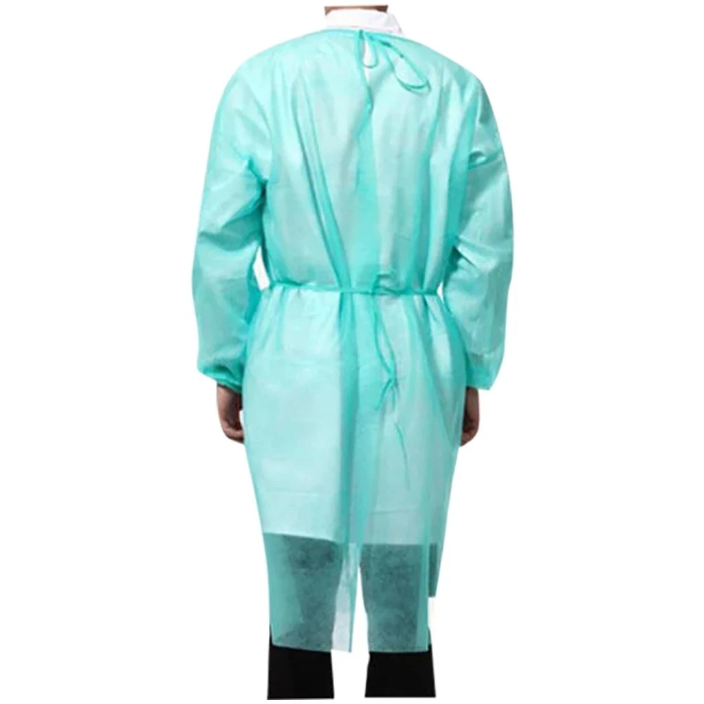 Ropa de aislamiento protectora desechable Unisex, bata de lactancia antiniebla, impermeable, antimanchas de aceite, 10 Uds. - imagen 4