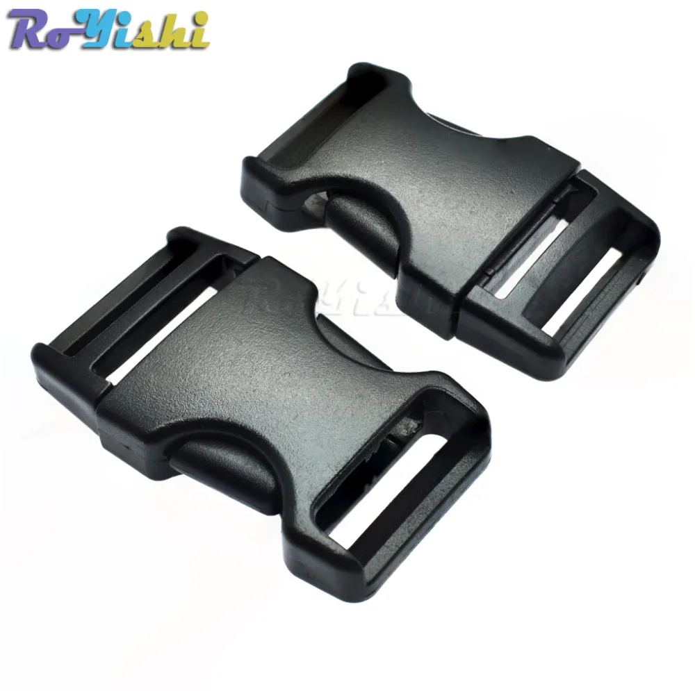 100 unids/pack 1 "hebillas de liberación lateral de plástico correas para mochila correas 25mm negro - imagen 5