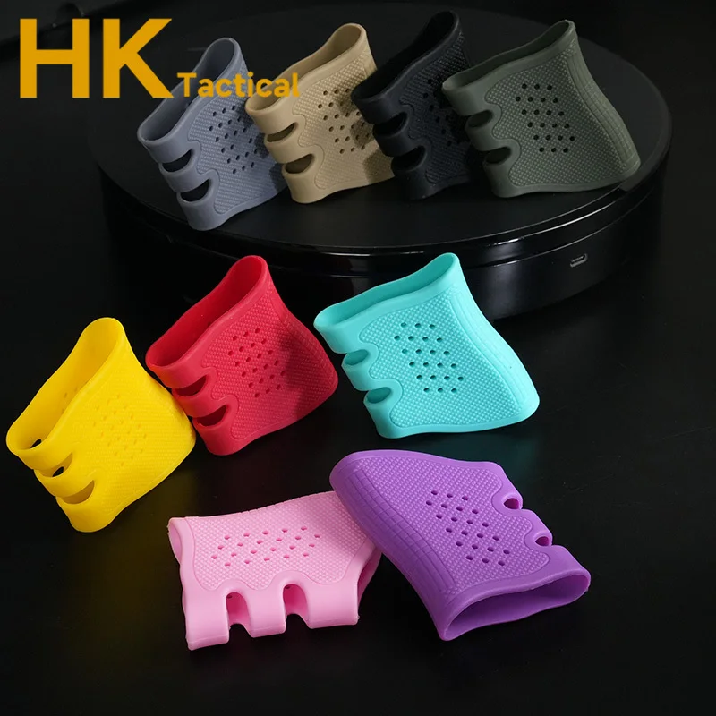 Funda de goma con mango de agarre para armas de fuego tácticas de caza Gloc G17 G19 G22 G1911 HK416, equipo Universal, accesorios modulares, 2 uds. - imagen 3