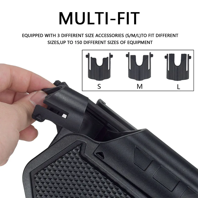 Funda táctica X300U para linterna, funda Universal para caza Airsoft G17 19 S & W con plataforma de liberación rápida QLlS - imagen 5