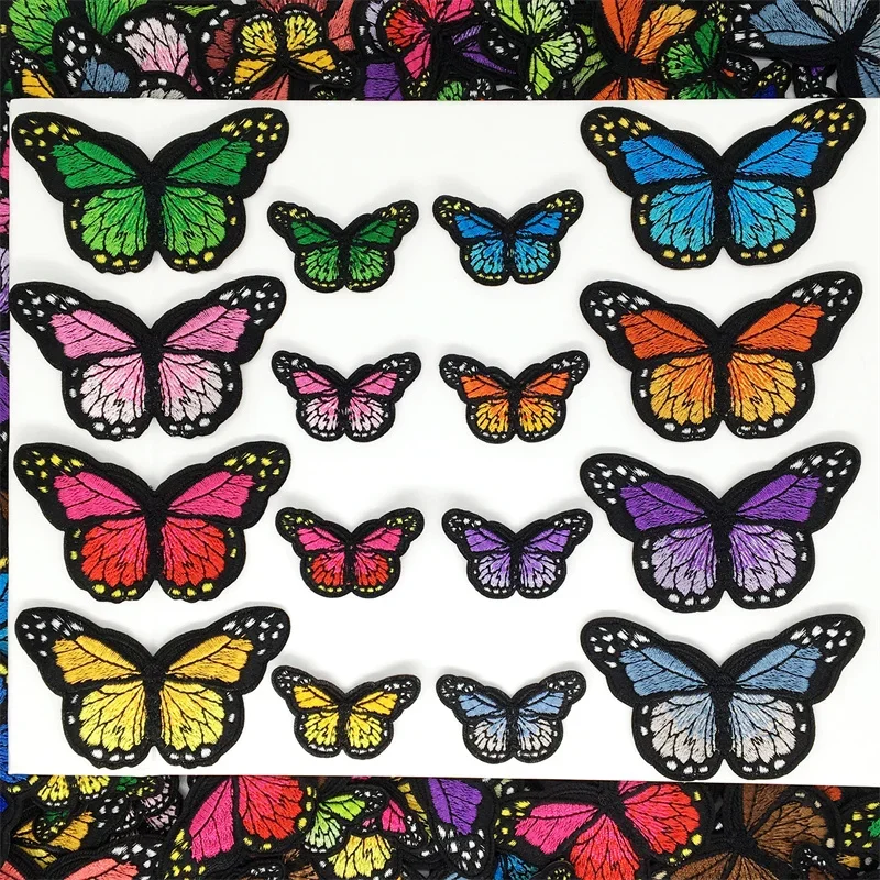13/26/52/78 Uds. Parches DIY bordados al azar de mariposa bonita para ropa, parches de apliques, pegatinas de costura para planchar en ropa - imagen 2
