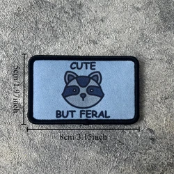 Parche táctico mapache MOLLE – Velcro para chaleco o mochila