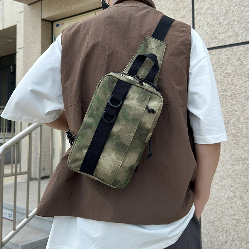 Bolsa de pecho para deportes de escalada y senderismo para hombre, bolso de hombro tipo bandolera para viajes y acampada al aire libre, bolsa de almacenamiento portátil para viaje en bicicleta universitaria - imagen 3
