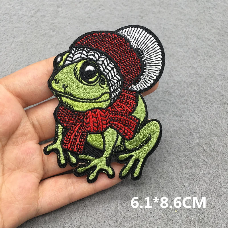 Parche bordado de calavera Punk para planchar en la ropa, parches bordados de rana para ropa, insignia de pegatina Fusible sexual - imagen 5