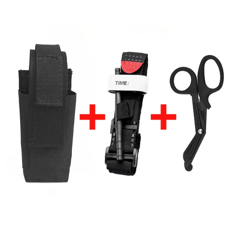 Kit de primeros auxilios para gatos, torniquete médico, tijeras, paquete de equipo de supervivencia, rescate Molle, acampada al aire libre y senderismo - imagen 2