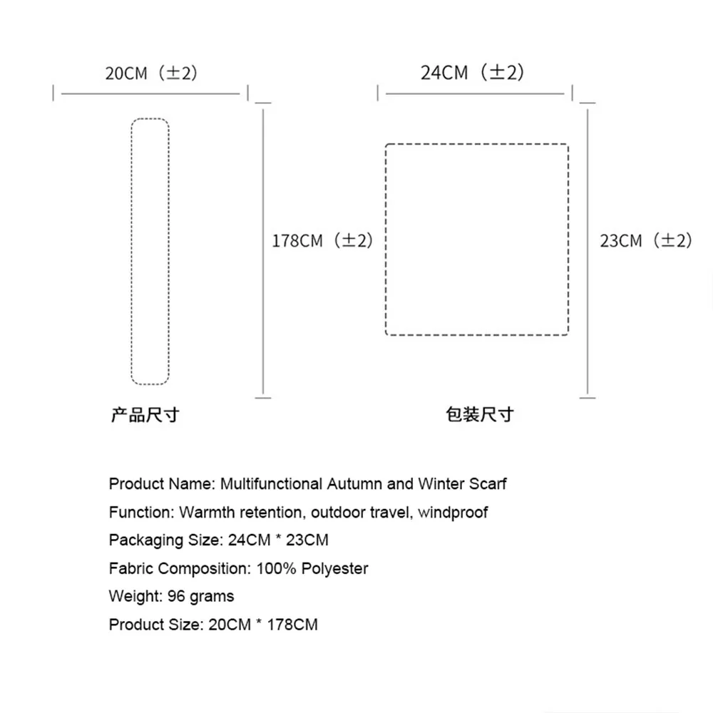 Bufandas de otoño e invierno para hombres y mujeres, bufanda larga multifuncional de lana de camuflaje para exteriores, calentador de cuello cálido, toalla facial para ciclismo - imagen 5