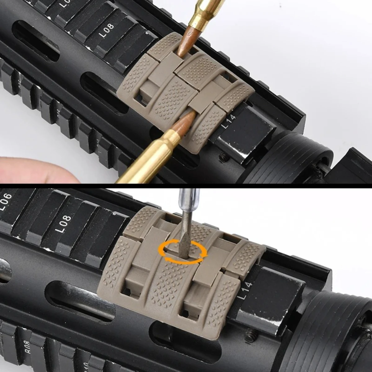 Kit de parada de mano XTM, Kit de parada de mano, paneles de riel mejorados XTM, cubiertas de riel Picatinny, soporte de agarre para riel de guardamanos de 20MM - imagen 3