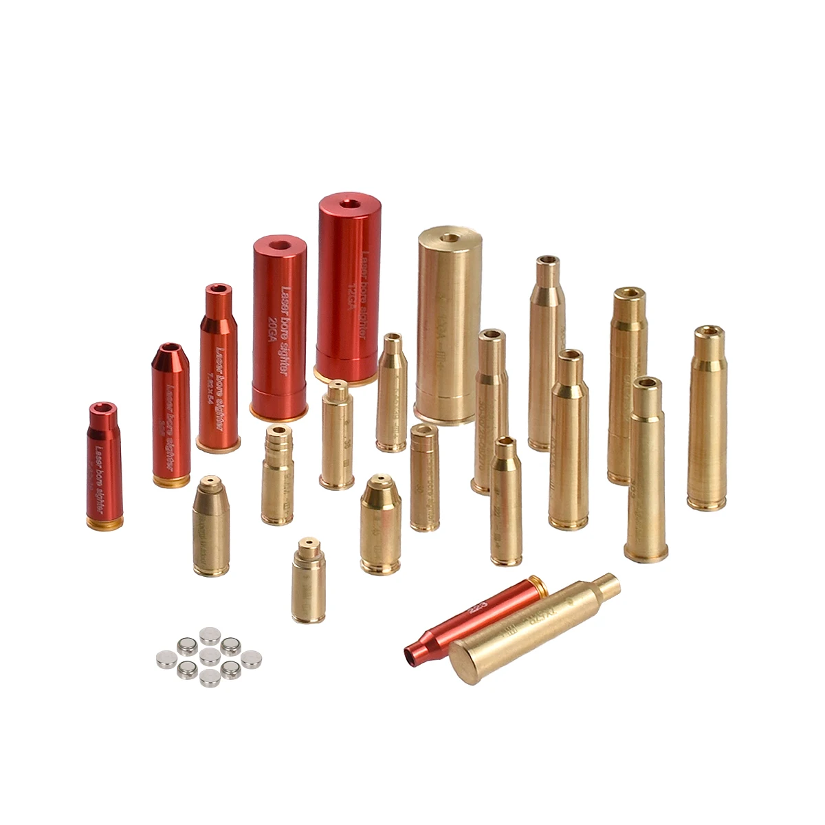 Poresighter láser rojo táctico, varios calibres, 40/.45/.222/.223/.308/300WIN/9mm/12GA/20GA/7,62/5,45x39/7,62x54, bala de entrenamiento - imagen 3