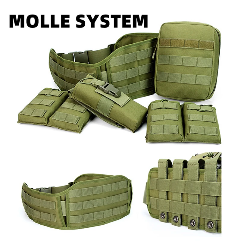 Riñonera táctica Molle para entrenamiento, senderismo, tiro, caza, funda para pistola, bolsas para acampar al aire libre, deporte, Paintball, bolsas de combate - imagen 3