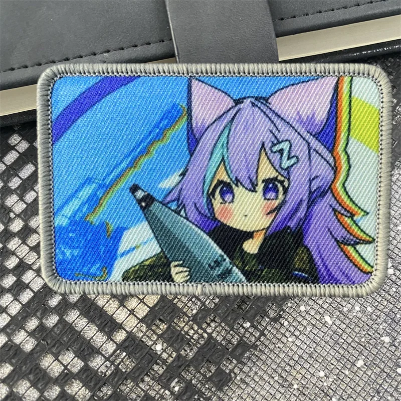 Parche con insignia de moral de Chica de Anime con letra Z, parches militares tácticos de 120 segundos, brazalete con gancho y bucle, accesorios para mochila, pegatinas - imagen 3
