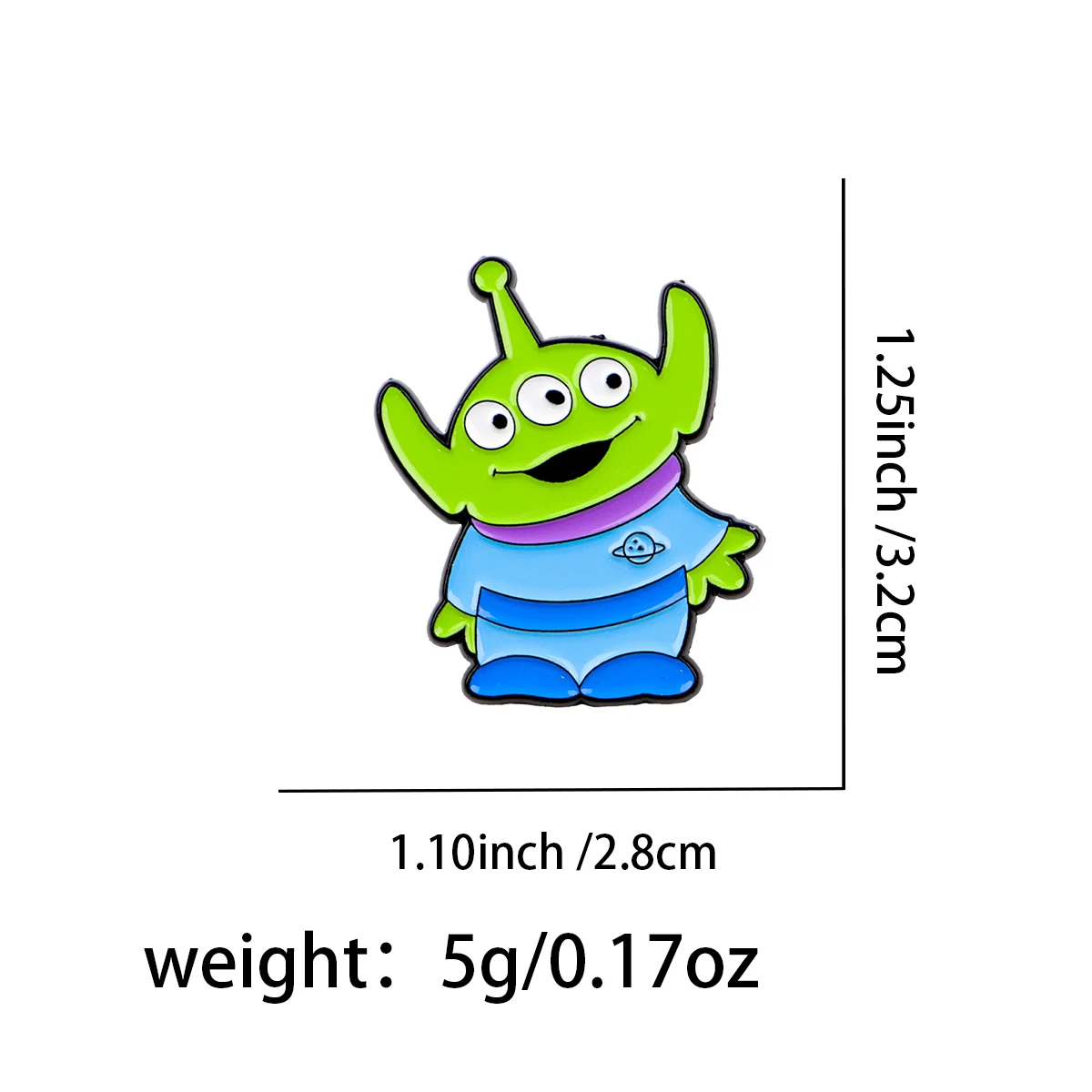 Pin esmaltado de alienígena verde para solapa, conjunto de broche divertido, decoración de ropa, alfileres de Metal, mochila, sombrero, insignia, accesorios, 5 uds. - imagen 2