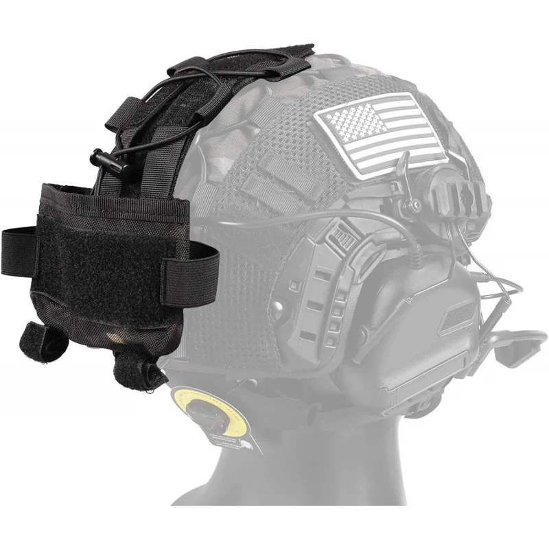 Casco protector táctico rápido casco táctico ajustable con bolsa de batería y cubierta para Airsoft, Cosplay, equipo militar - imagen 5
