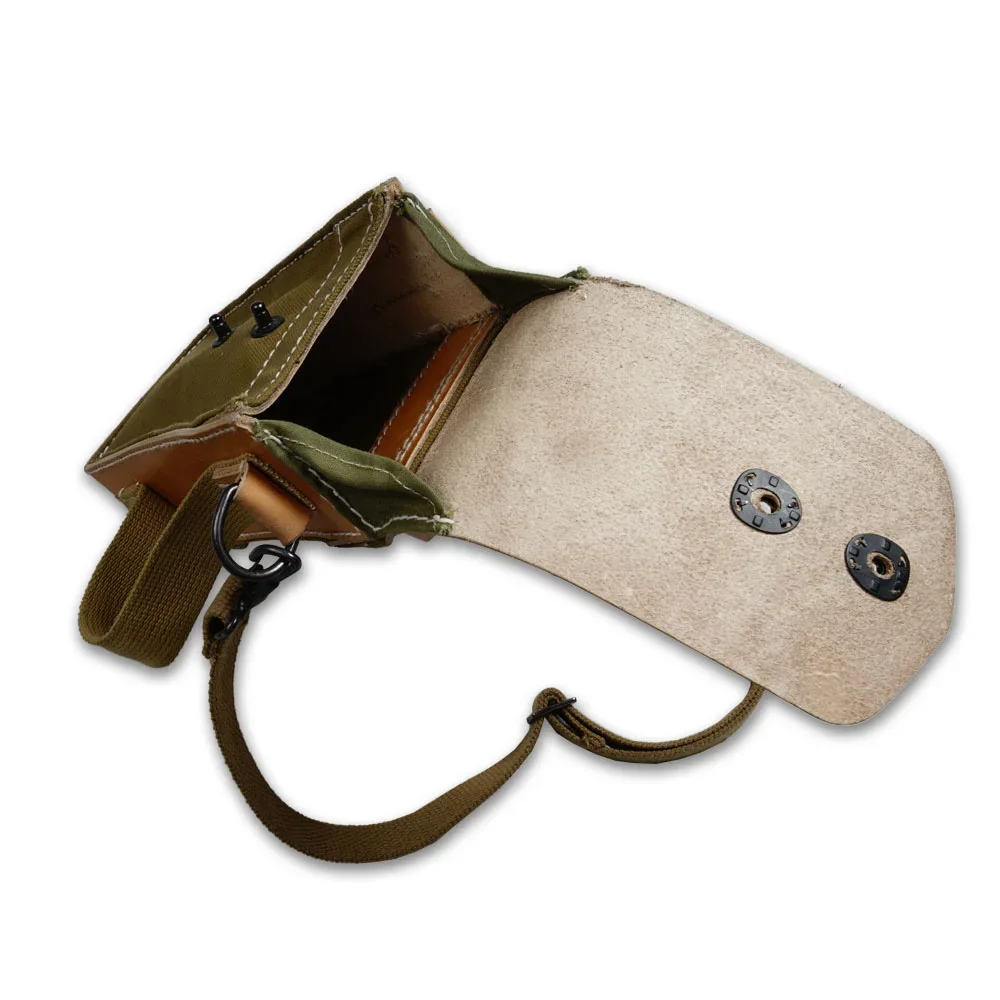 Bolso de soldado americano de la Segunda Guerra Mundial, Kit cruzado, bolso de mapa portátil tipo 99, bolso cruzado, paquete de revistas de cuero de lona - imagen 3