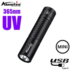 Linterna UV recargable por USB para detección de manchas y tiña