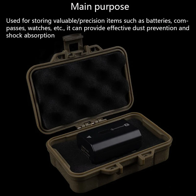 Caja de almacenamiento de equipos (9,8*5,8 cm), forro de esponja de tres capas, orificio de bloqueo frontal, almacenamiento de gran capacidad - imagen 3