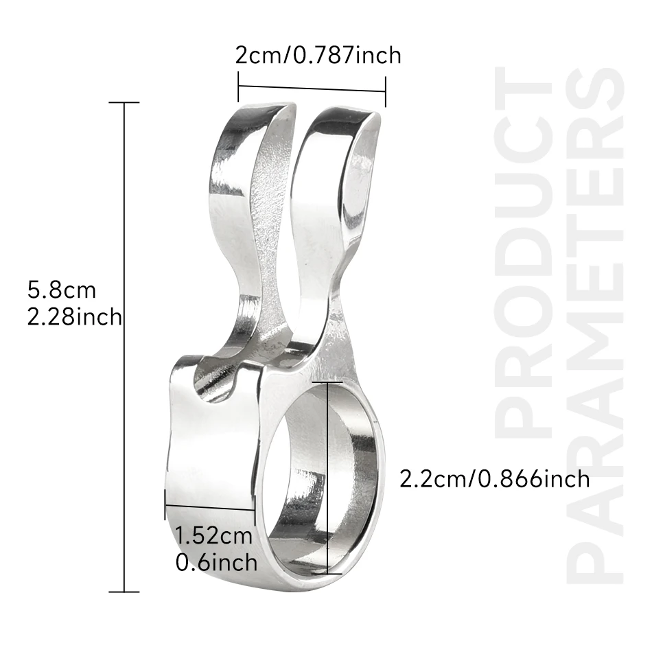 Anillo de dardo de pescado para tiro al aire libre, pesca de Metal asistido, extractor asistido de dardo de dedo, lanzador multifuncional, herramientas para peces - imagen 2