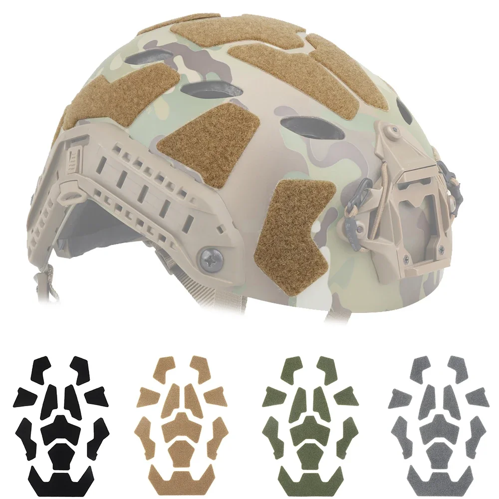 Parche táctico para casco, pegatina de cierre de gancho y bucle para cascos rápidos de corte alto, pegatina mágica, accesorio para casco, 11 unids/set - imagen 2