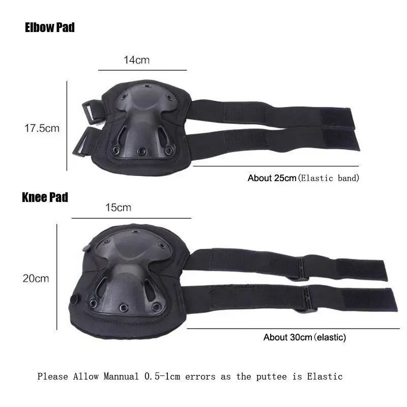 Protector táctico militar del ejército, conjunto de equipo de protección táctico para exteriores, 4 rodilleras/coderas, protección para ciclismo al aire libre, deportes de senderismo - imagen 4