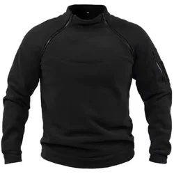 Jersey táctico militar hombre – Lana cuello alto cortavientos outdoor