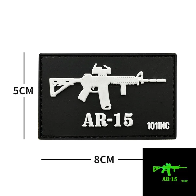 Parche táctico AK Rifle de PVC, insignia militar de moral táctica, gancho y bucle, mochila, accesorios de decoración de ropa, pegatina - imagen 3