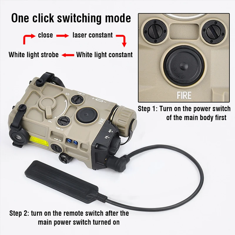 WADSN táctico rojo azul verde láser OGL plásticos para AR 15 20mm Picatinny Wepon luz linterna Scout luz Airsoft Accesorios - imagen 2