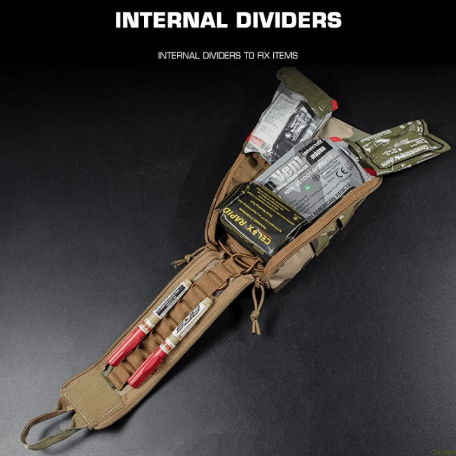 Bolsa MOLLE IFAK, botiquín de primeros auxilios, bolsa EDC, herramienta de supervivencia para coche de emergencia, equipo para caza, tiro Airsoft, Camping al aire libre - imagen 5