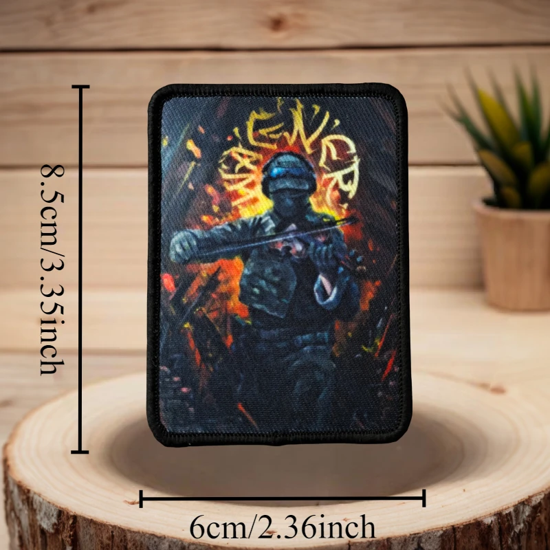 Parche de impresión táctica para músicos, insignia de moral con gancho y bucle militar, accesorios de decoración para mochila, apliques adhesivos para ropa - imagen 3