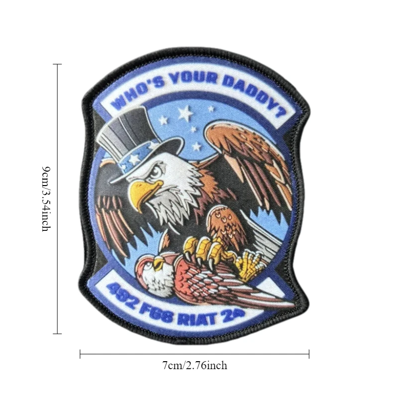 Parche táctico USAF ¿Quién es tu papá? Parche de brazalete con gancho y bucle para mochila, equipo militar Airsoft - imagen 4