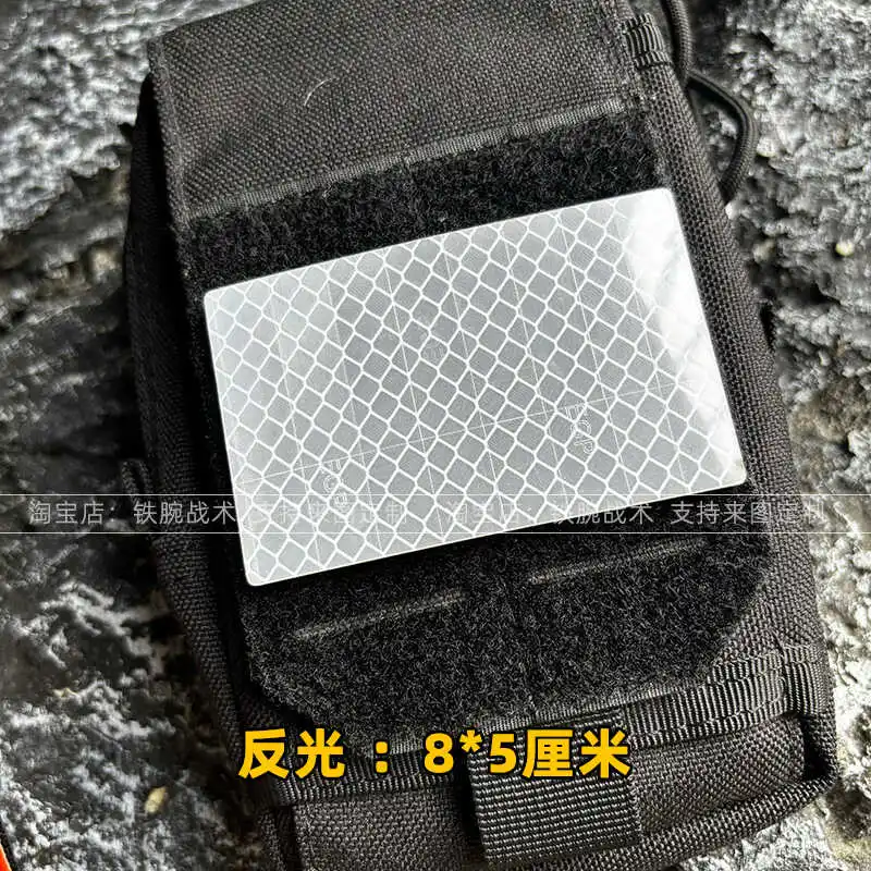 Parches brillantes y reflectantes de gancho y bucle, insignia de moral táctica a rayas de pecho de 3M para ropa DIY, aplique de mochila - imagen 4